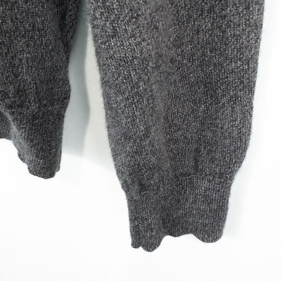 Calvin Klein 100% Italian Merino Wool 1/4 Zip Pullover Mens Large Dark Gray Soft - Picture 8 of 14